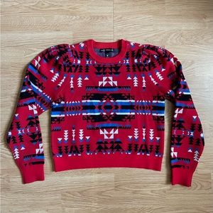 Aqua Pendleton Red Sweater Small